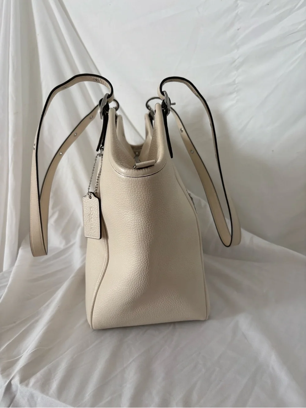 Coach meadow bag purse cream genuine leather designer shoulder large